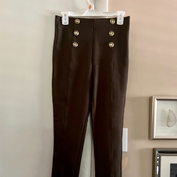 NWT Zara ARMY GREEN leggings/pants BRAND NEW, perfect for the Fall! GREAT FIND!! - Picture 2 of 4